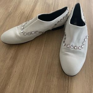 Opening Ceremony White Leather Flats Size 40 8.5